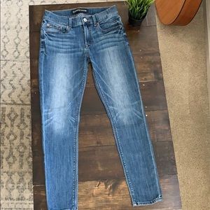 Medium Wash Midrise Skinny Jeans